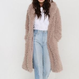 UNREAL FUR Mauve De La Creme Teddy Coat